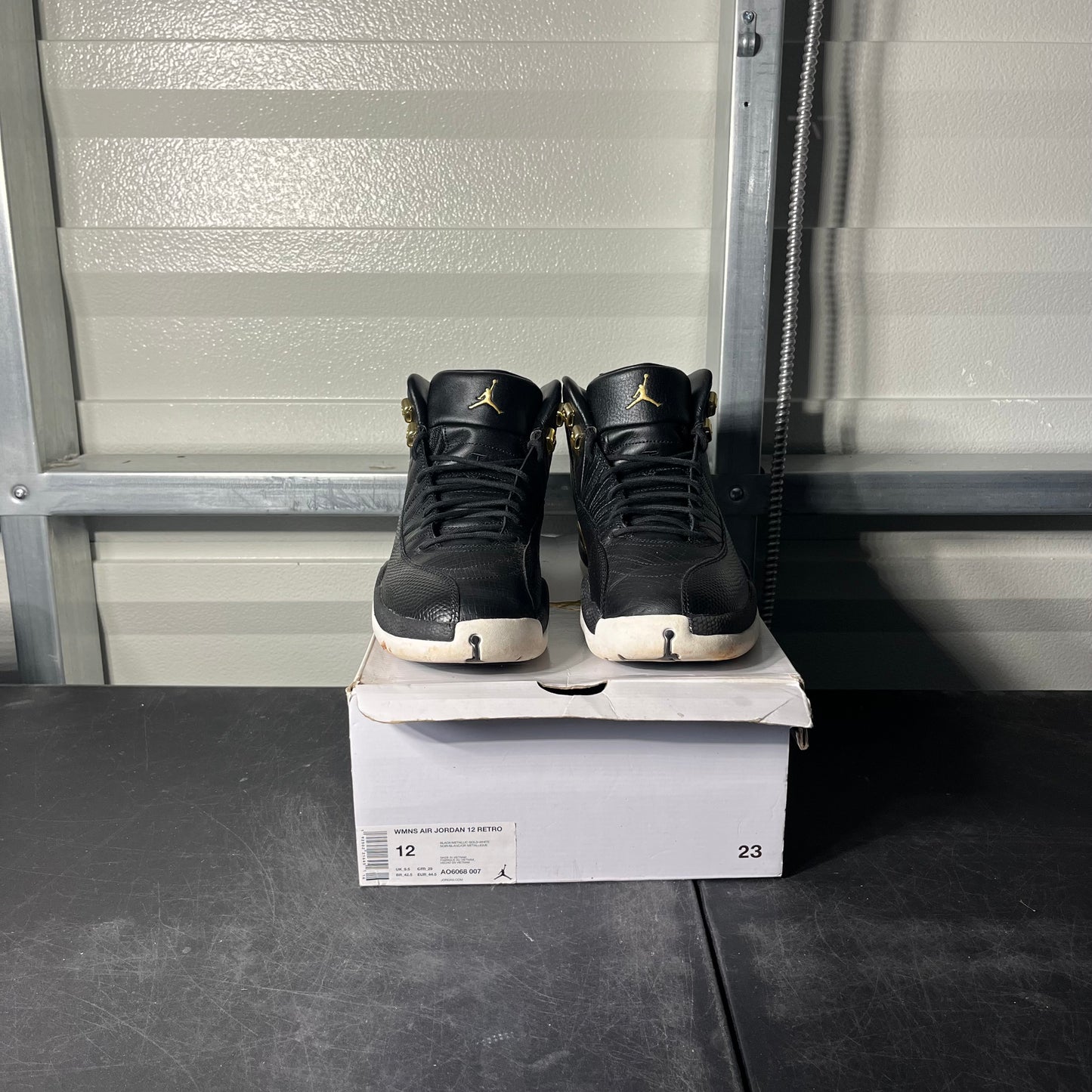 Size 12W - AJ 12 Metallic Gold