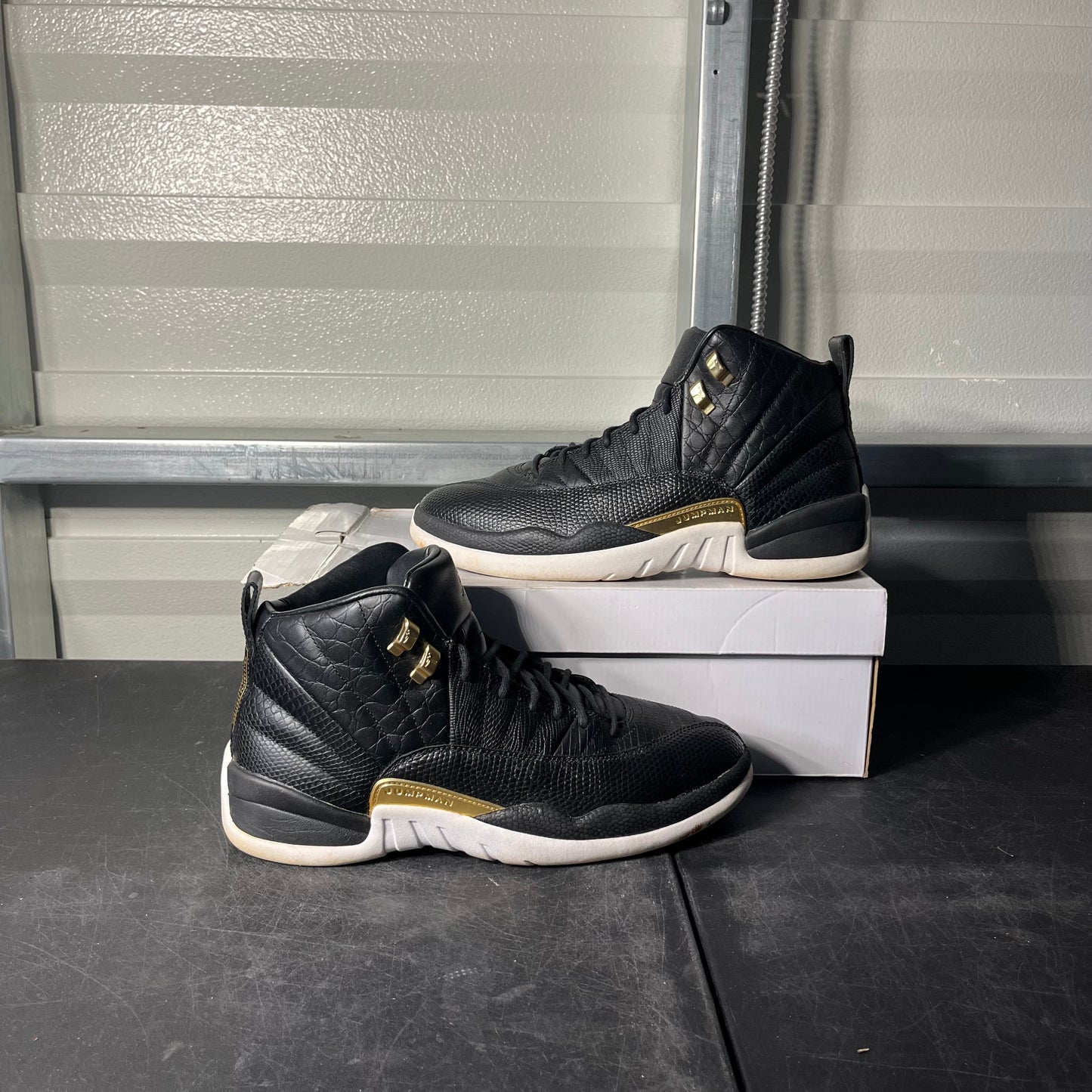 Size 12W - AJ 12 Metallic Gold