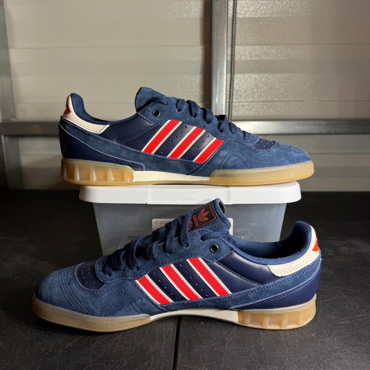 Size 12 - adidas Handball Top RM Night Indigo Solar Red