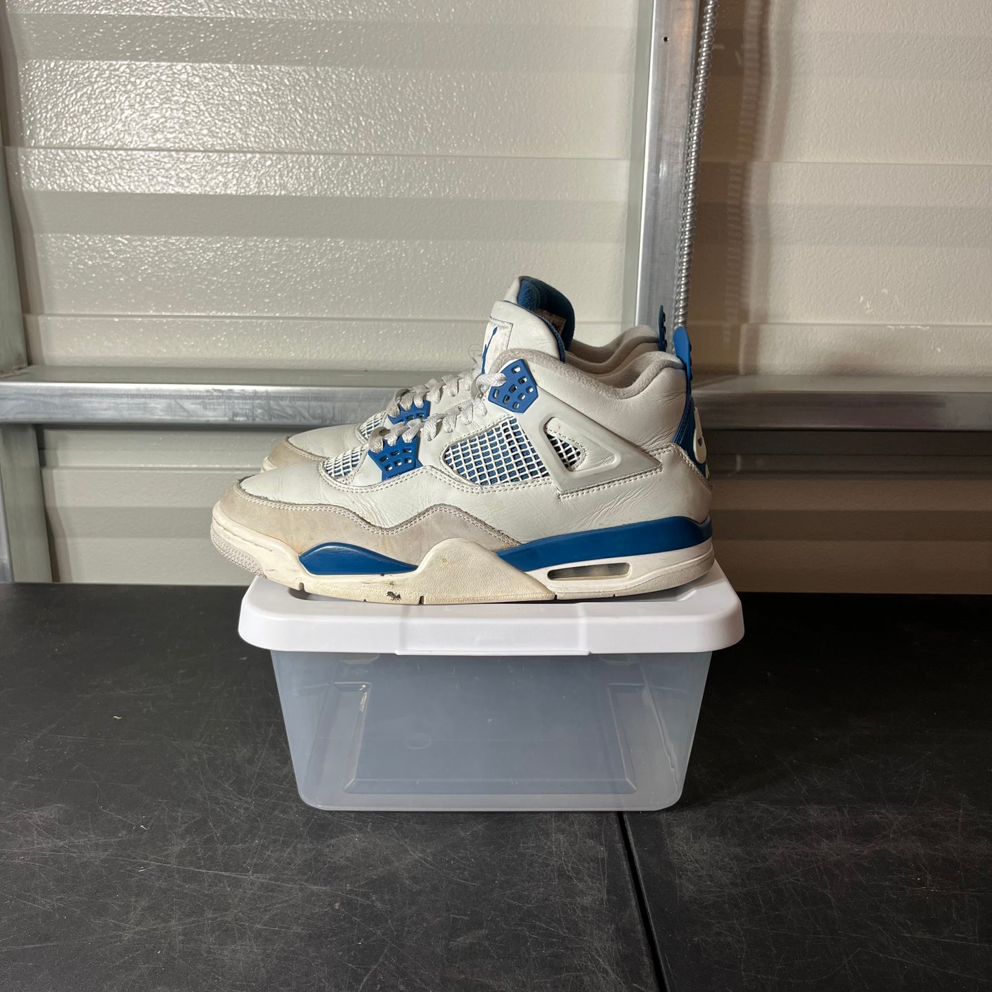 Size 9.5 - AJ 4 Military Blue