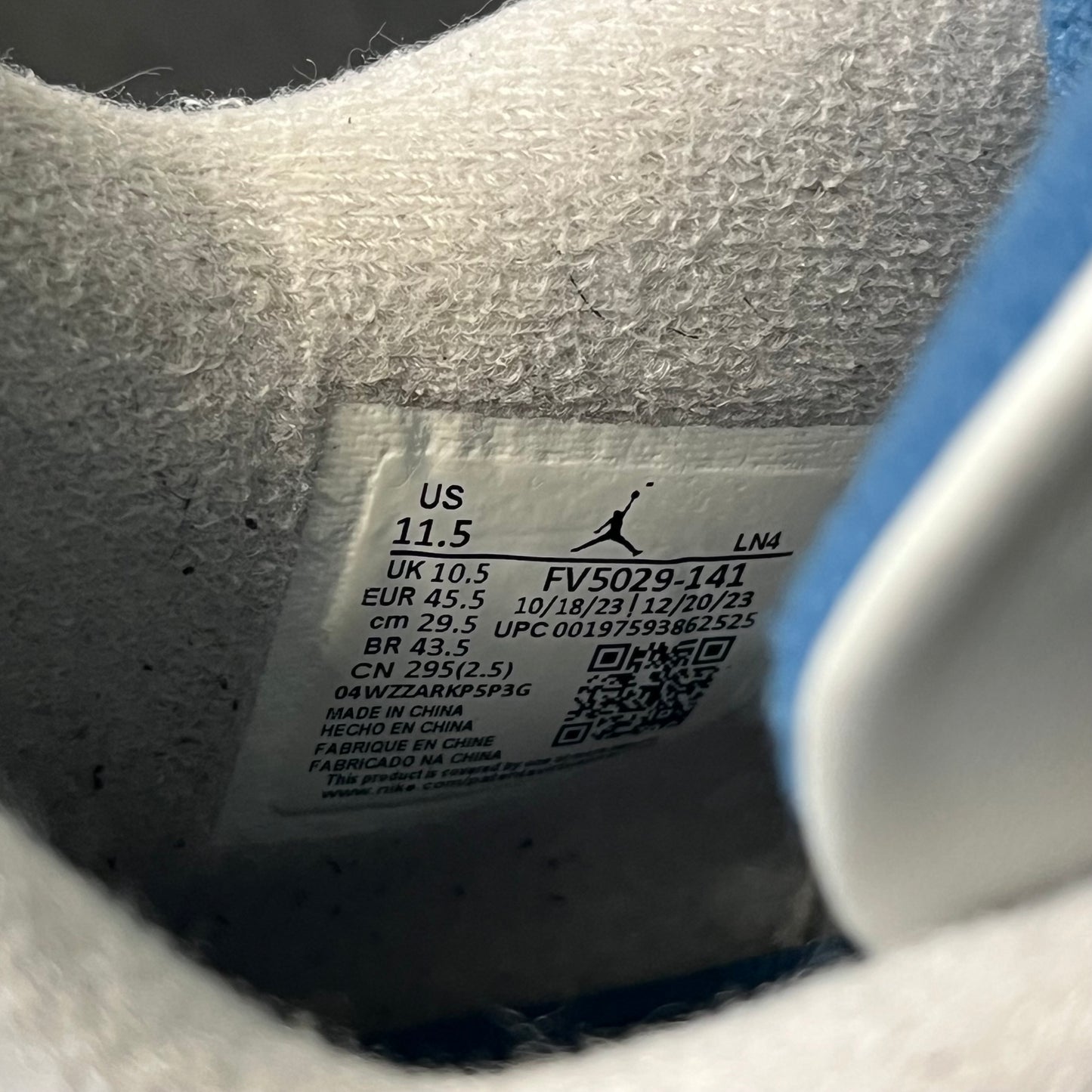 Size 11.5 - AJ 4 Military Blue
