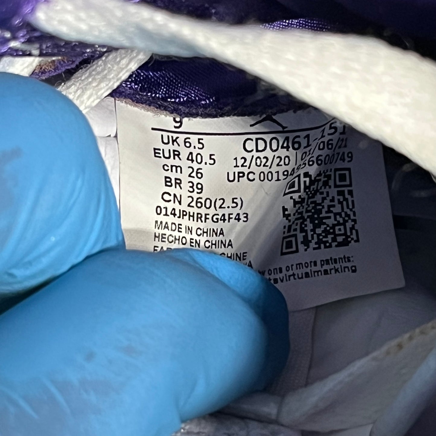 Size 9 - AJ 1 Court Purple