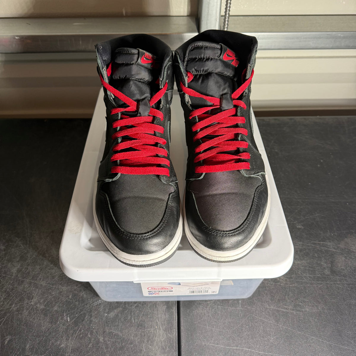 Size 12 - AJ 1 Black Gym Red
