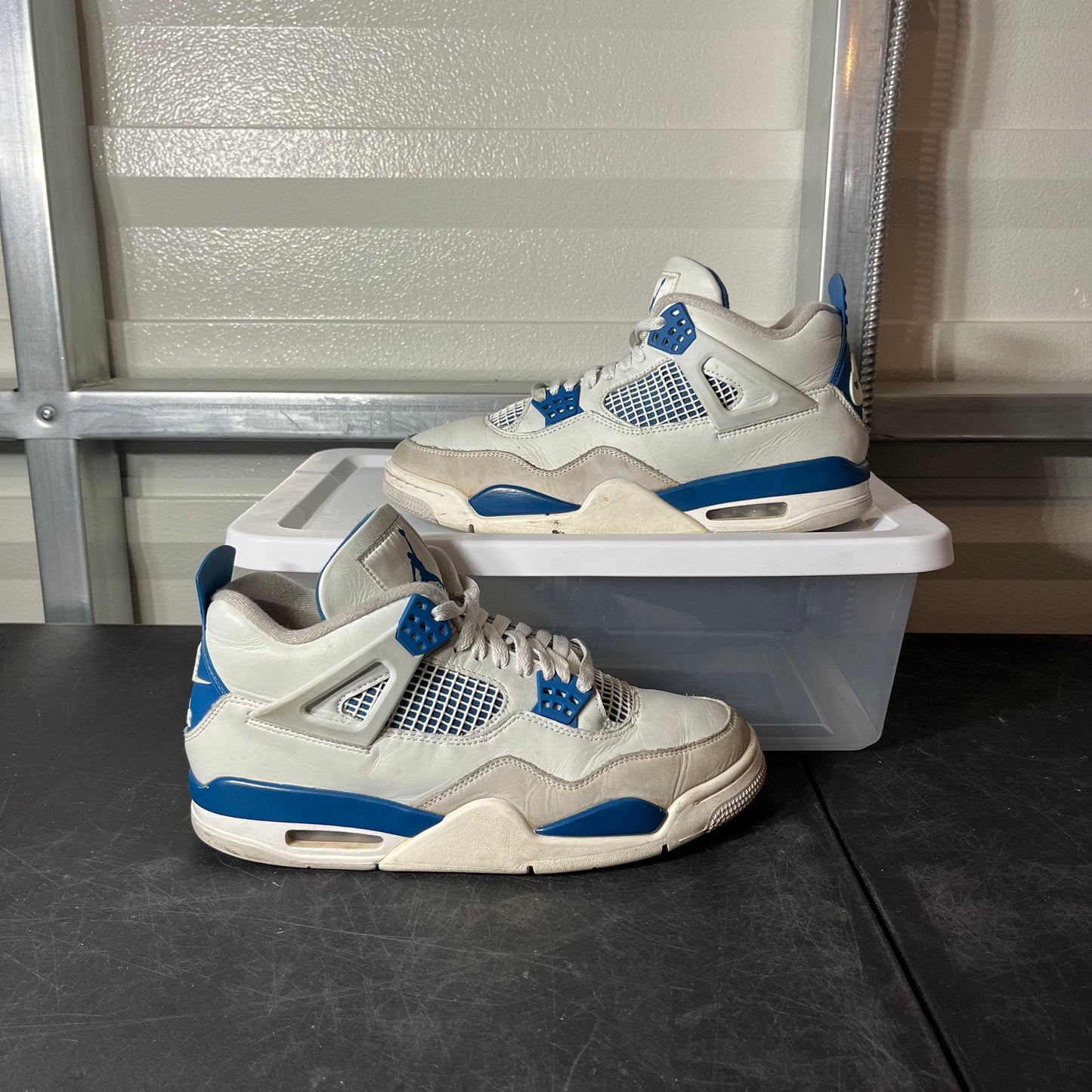 Size 9.5 - AJ 4 Military Blue