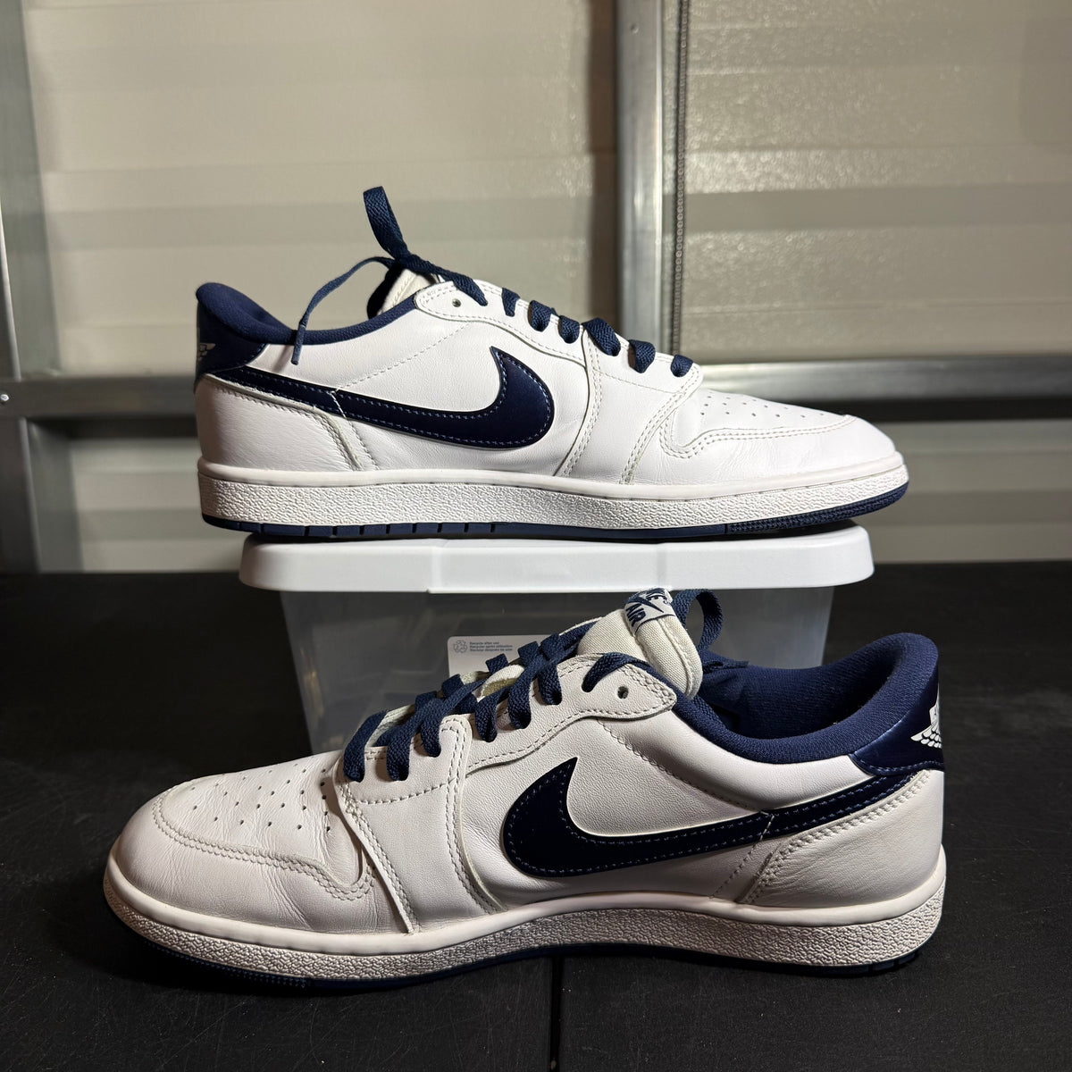 Size 12 - AJ 1 Low Metallic Blue
