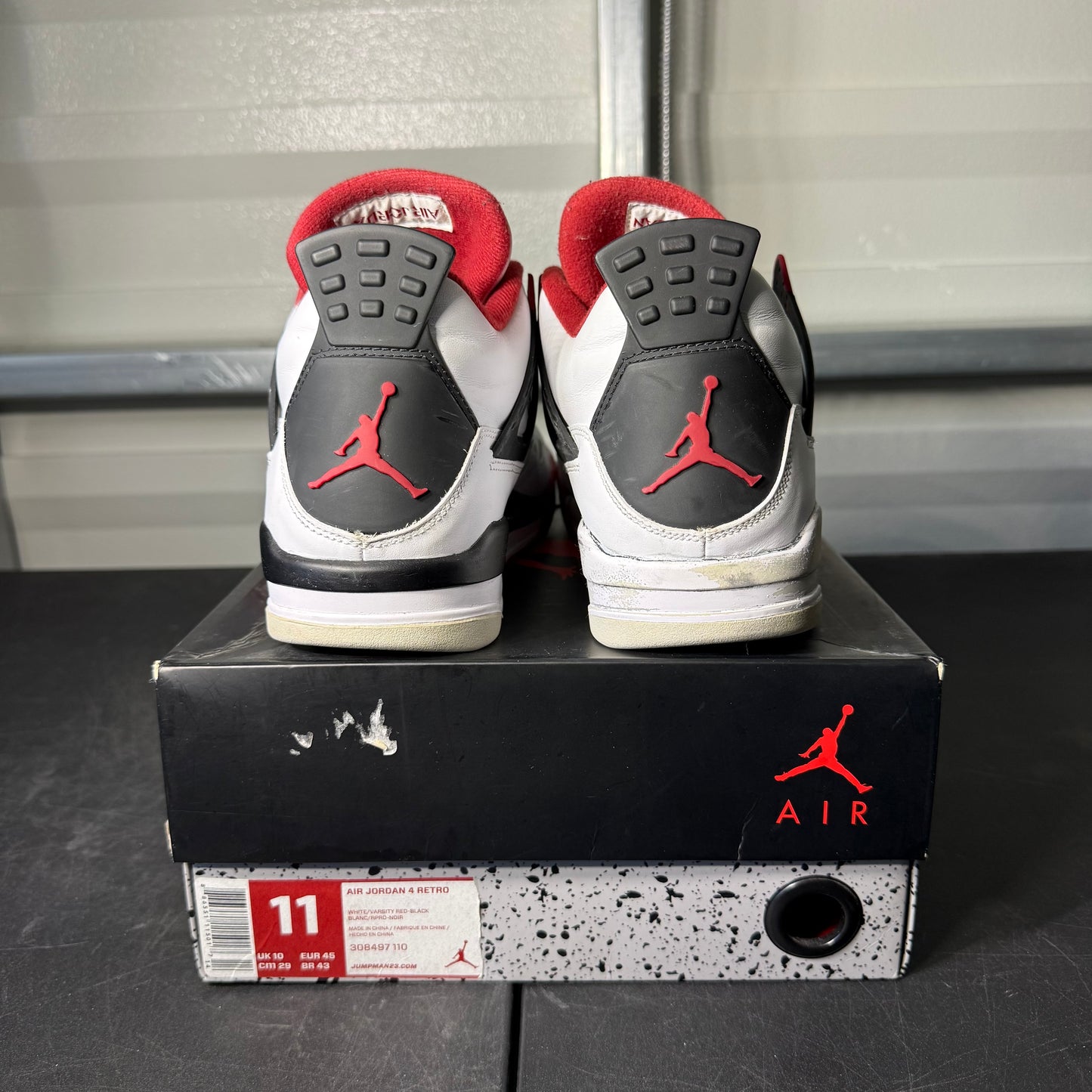 Size 11 - AJ 4 Fire Red 2012 Release