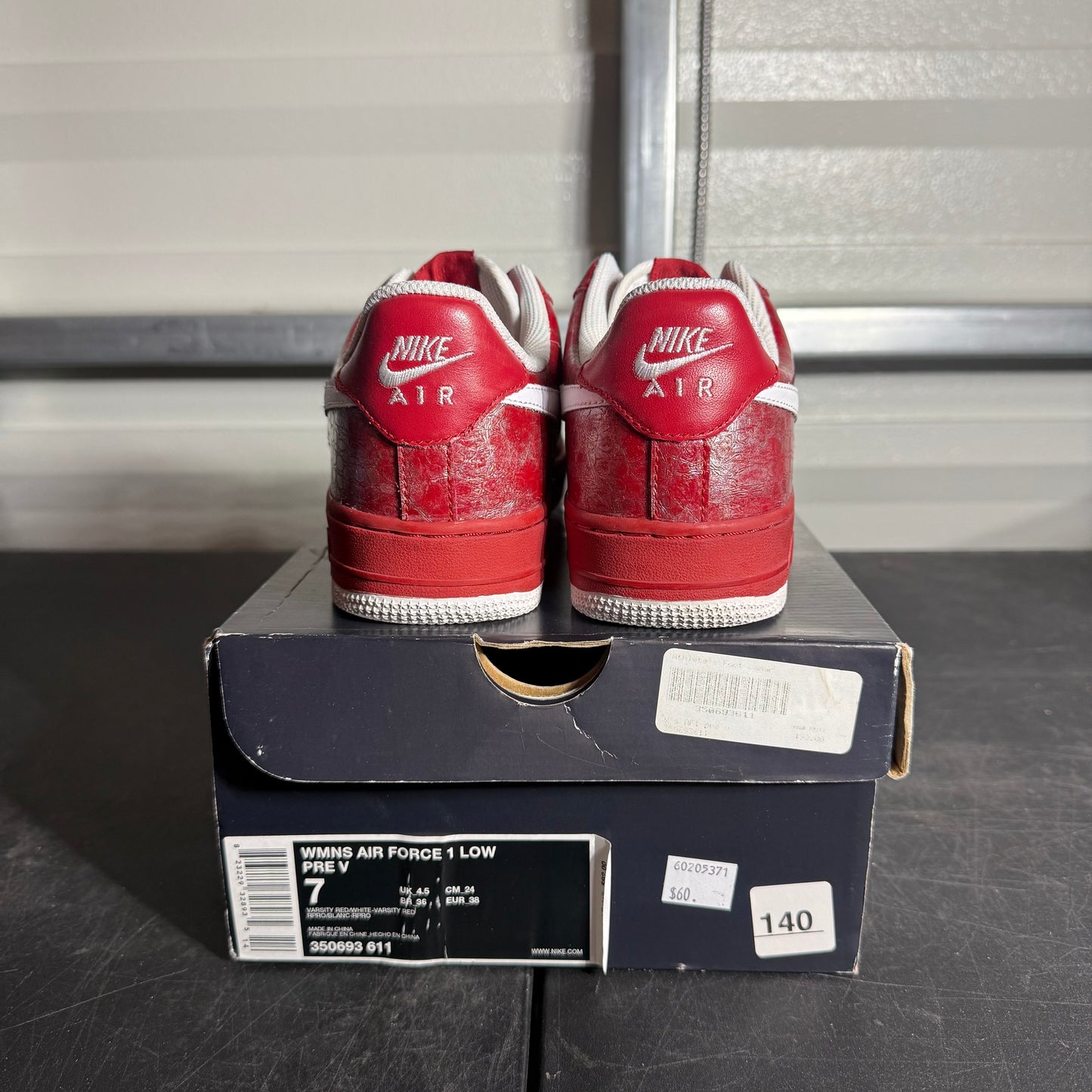 Size 7W - Air Force 1 Low Pre-Valentines