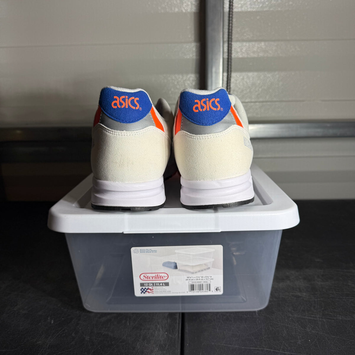 Size 12 - ASICS Gel Saga White Blue