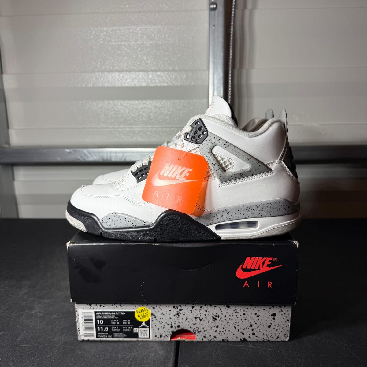 Size 10 - AJ 4 White Cement