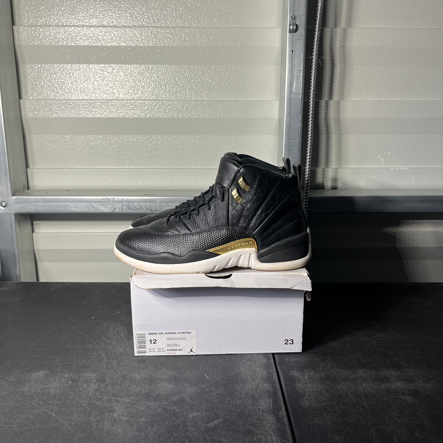 Size 12W - AJ 12 Metallic Gold