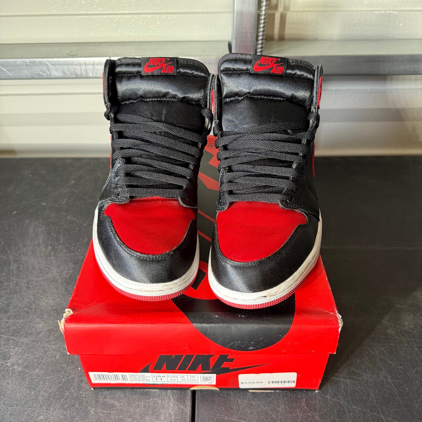 Size 11W - AJ 1 Satin Bred