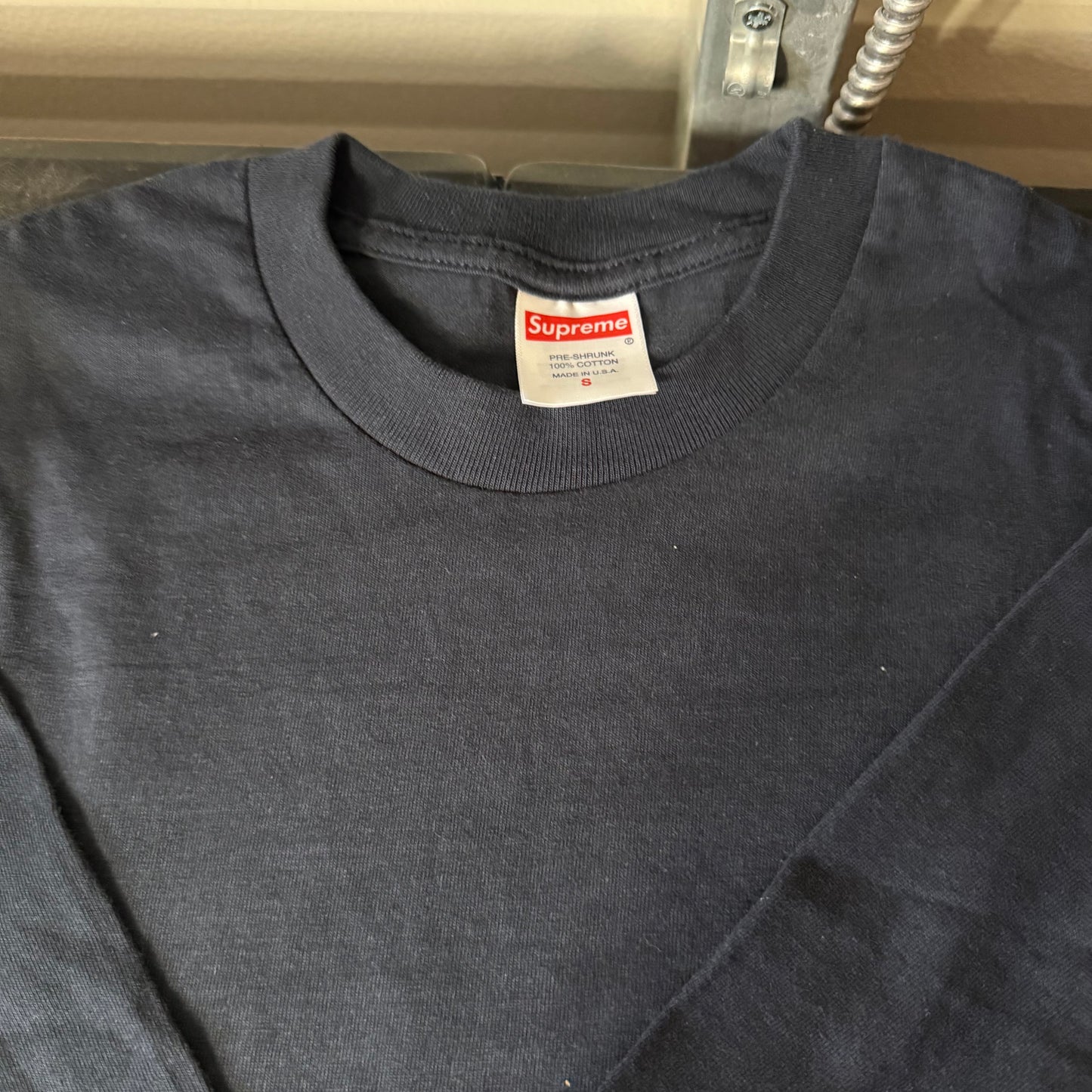 Size Small - Supreme Navy Long Sleeve DS