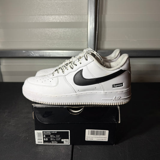 Size 8 - Air Force 1 Supreme White Black Swoosh