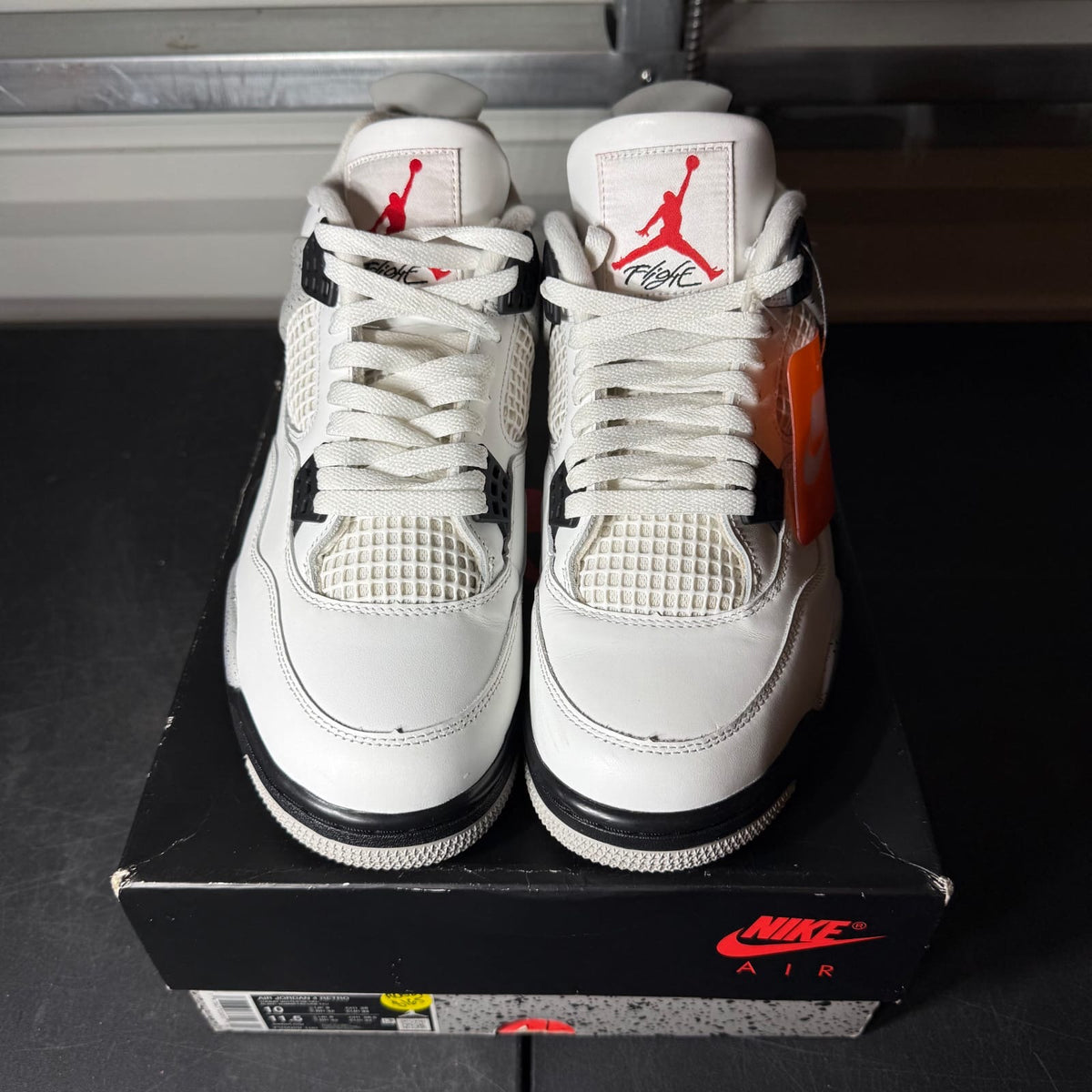 Size 10 - AJ 4 White Cement