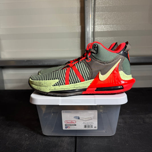 Size 12 - LeBron Witness 7 Bright Crimson Alligator