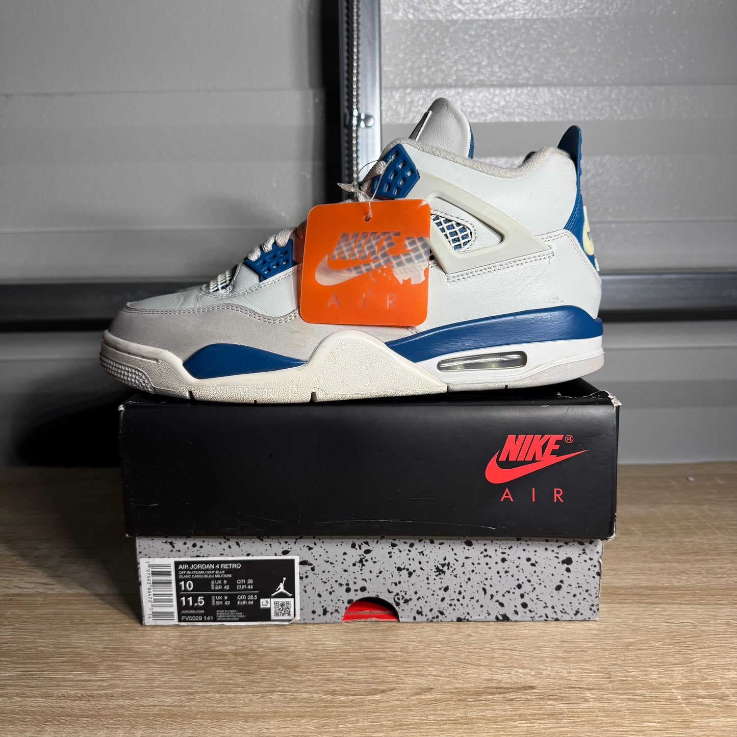 Size 10 - AJ 4 Military Blue