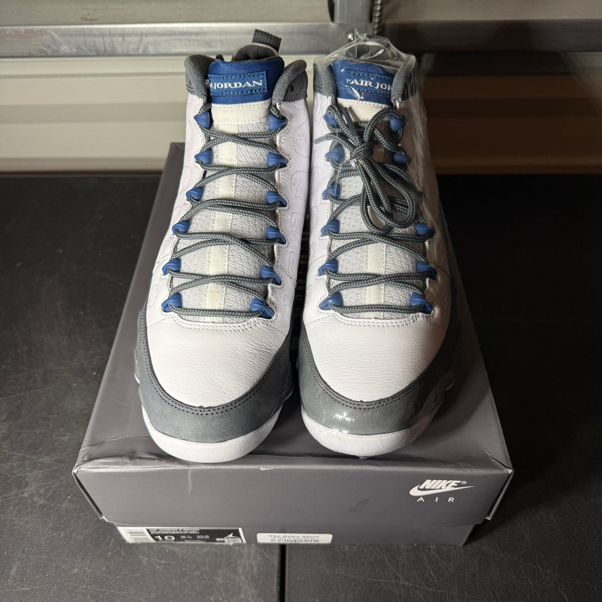 Size 10 - AJ 9 Flint Grey French Blue