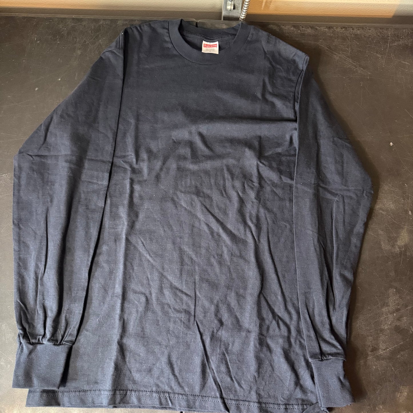 Size Small - Supreme Navy Long Sleeve DS