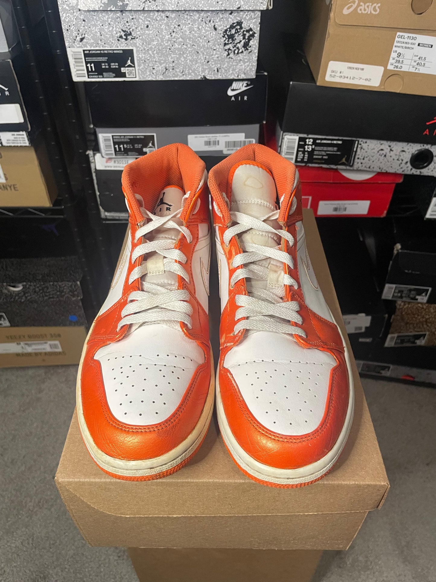 Size 9.5 - AJ1 SE Mid Electro Orange