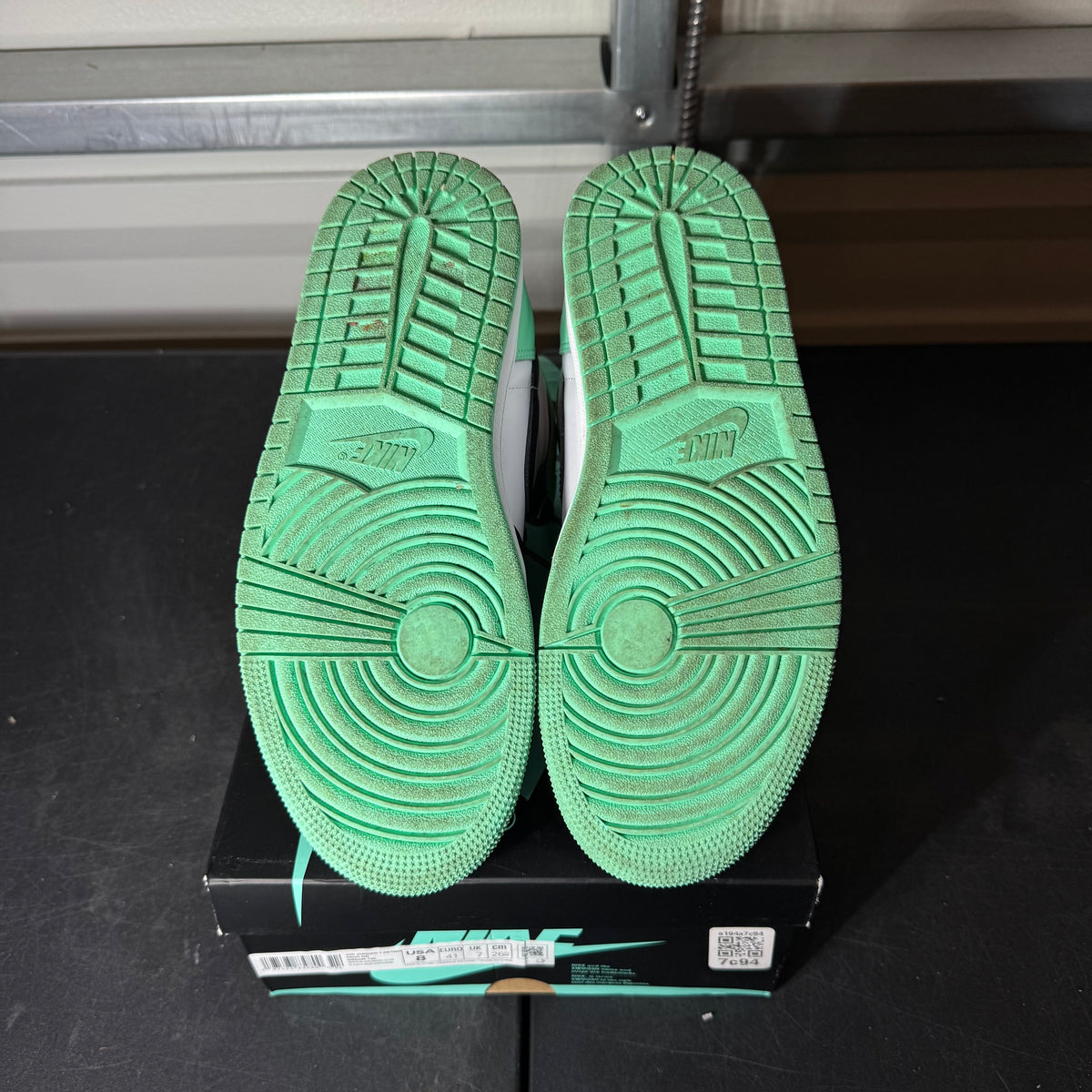 Size 8 - AJ 1 Green Glow