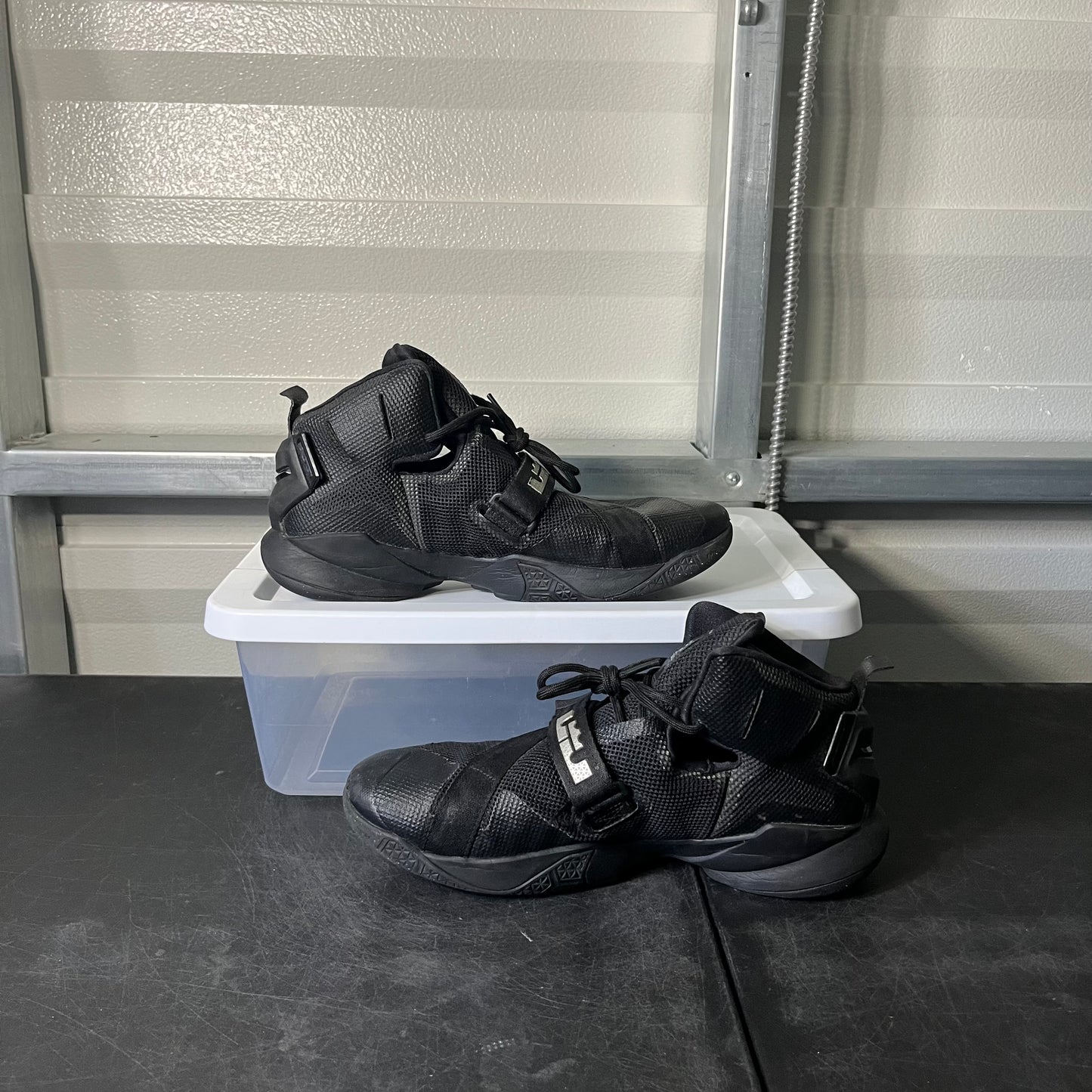 Size 10.5 - Nike LeBron Soldier Black