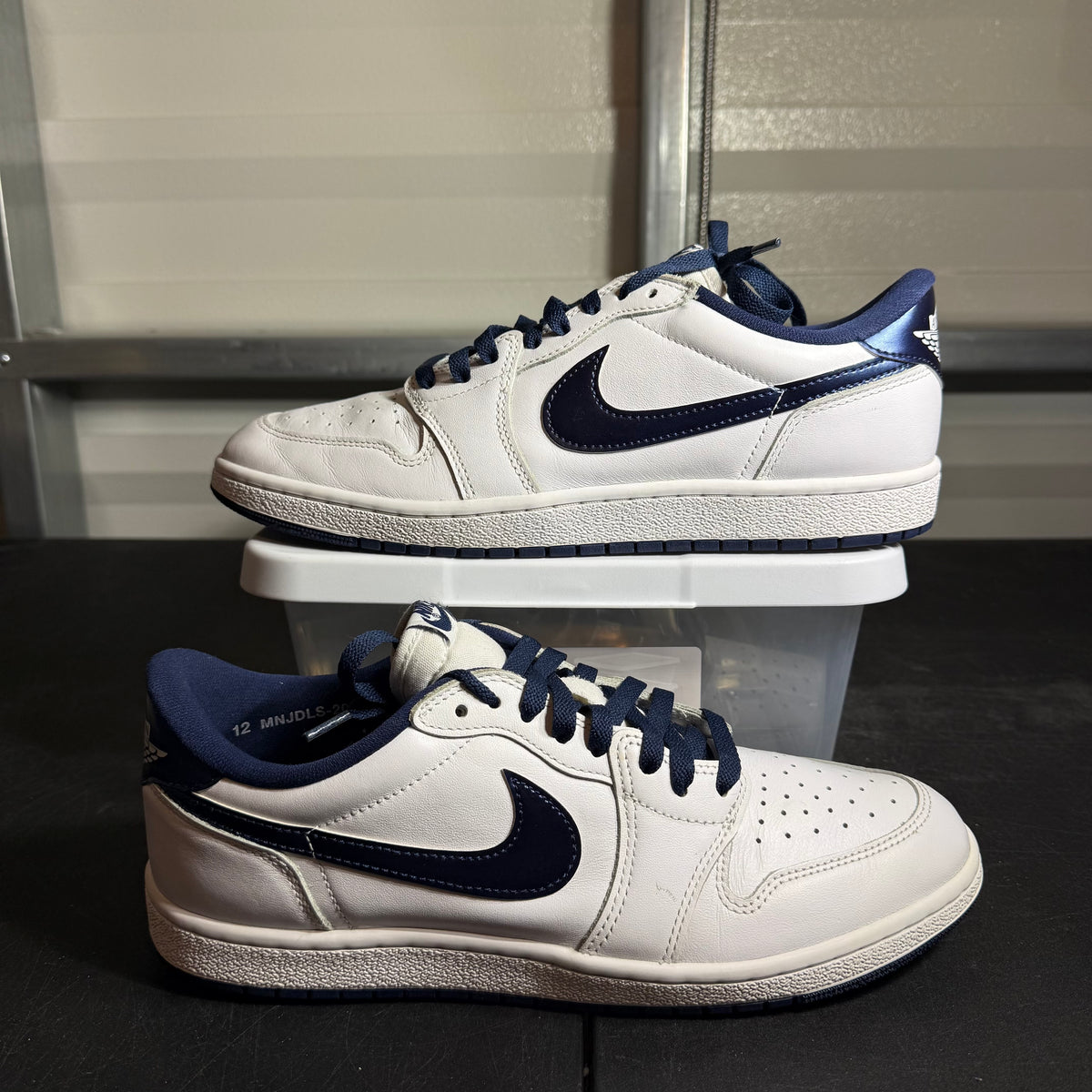 Size 12 - AJ 1 Low Metallic Blue