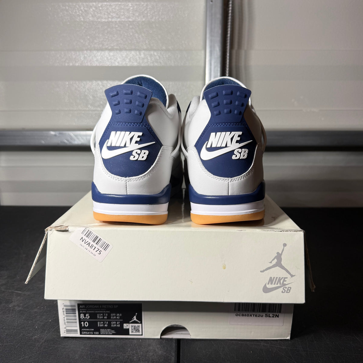 Size 8.5 - AJ 4 SB Navy