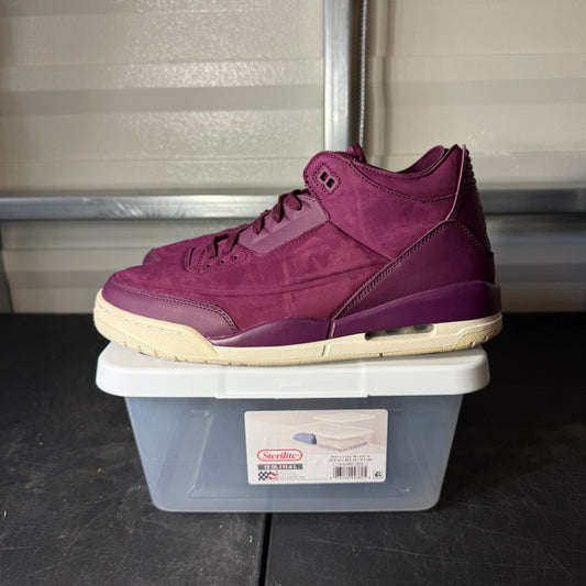 Size 12W - AJ 3 Bordeaux
