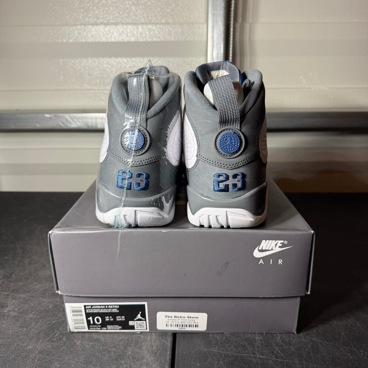 Size 10 - AJ 9 Flint Grey French Blue