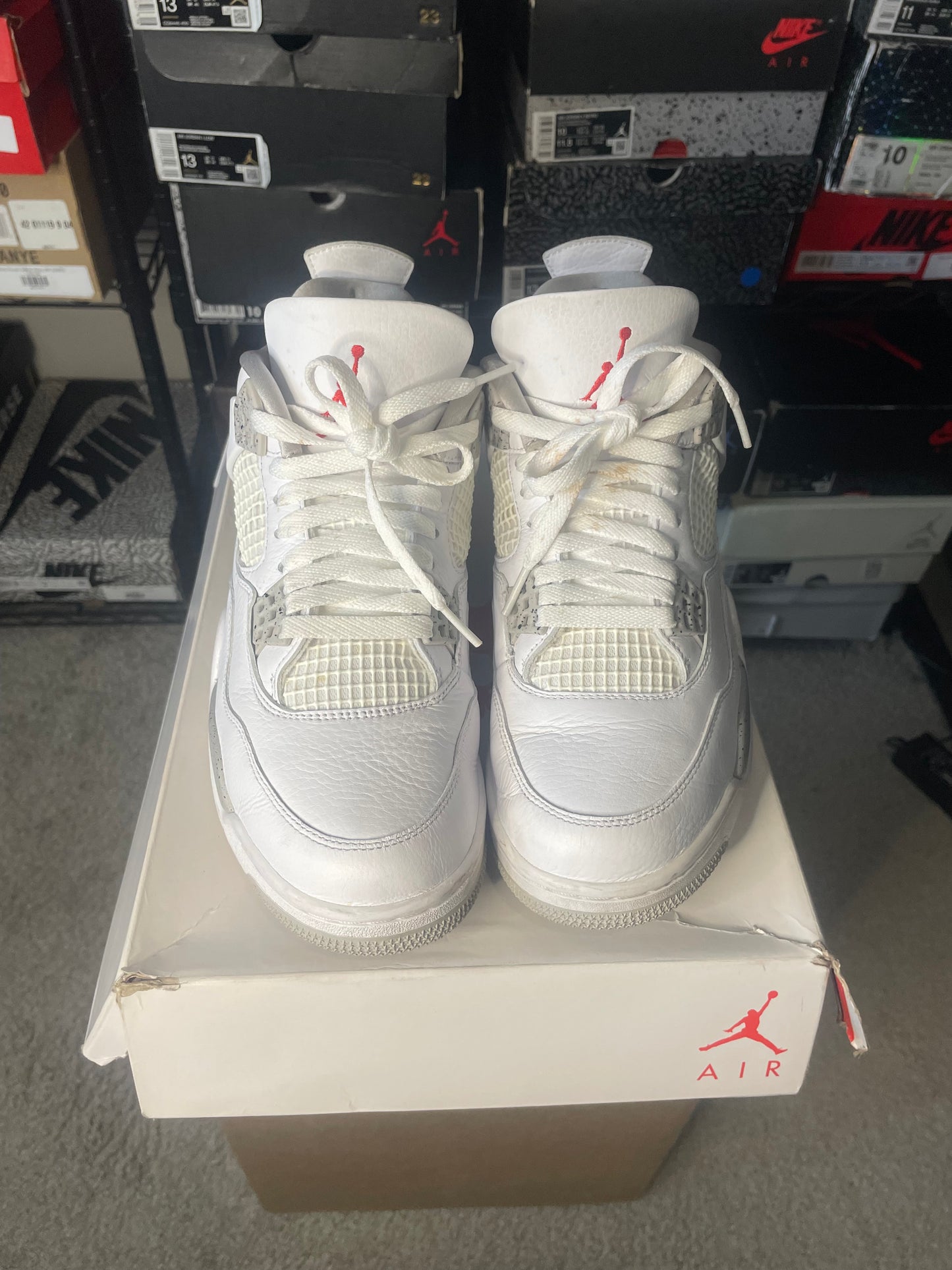 Size 9 - Jordan 4 Retro Mid White Oreo