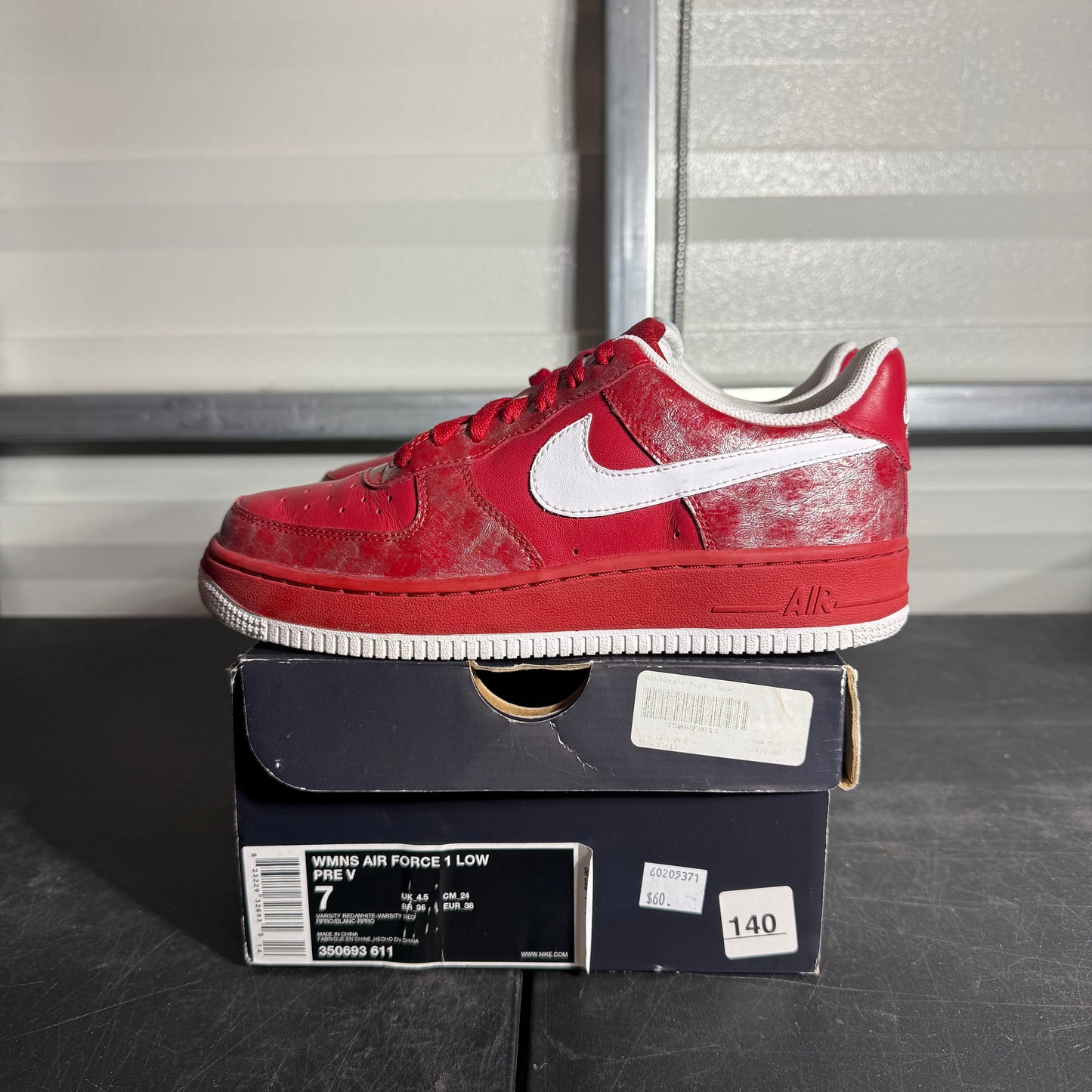 Size 7W - Air Force 1 Low Pre-Valentines