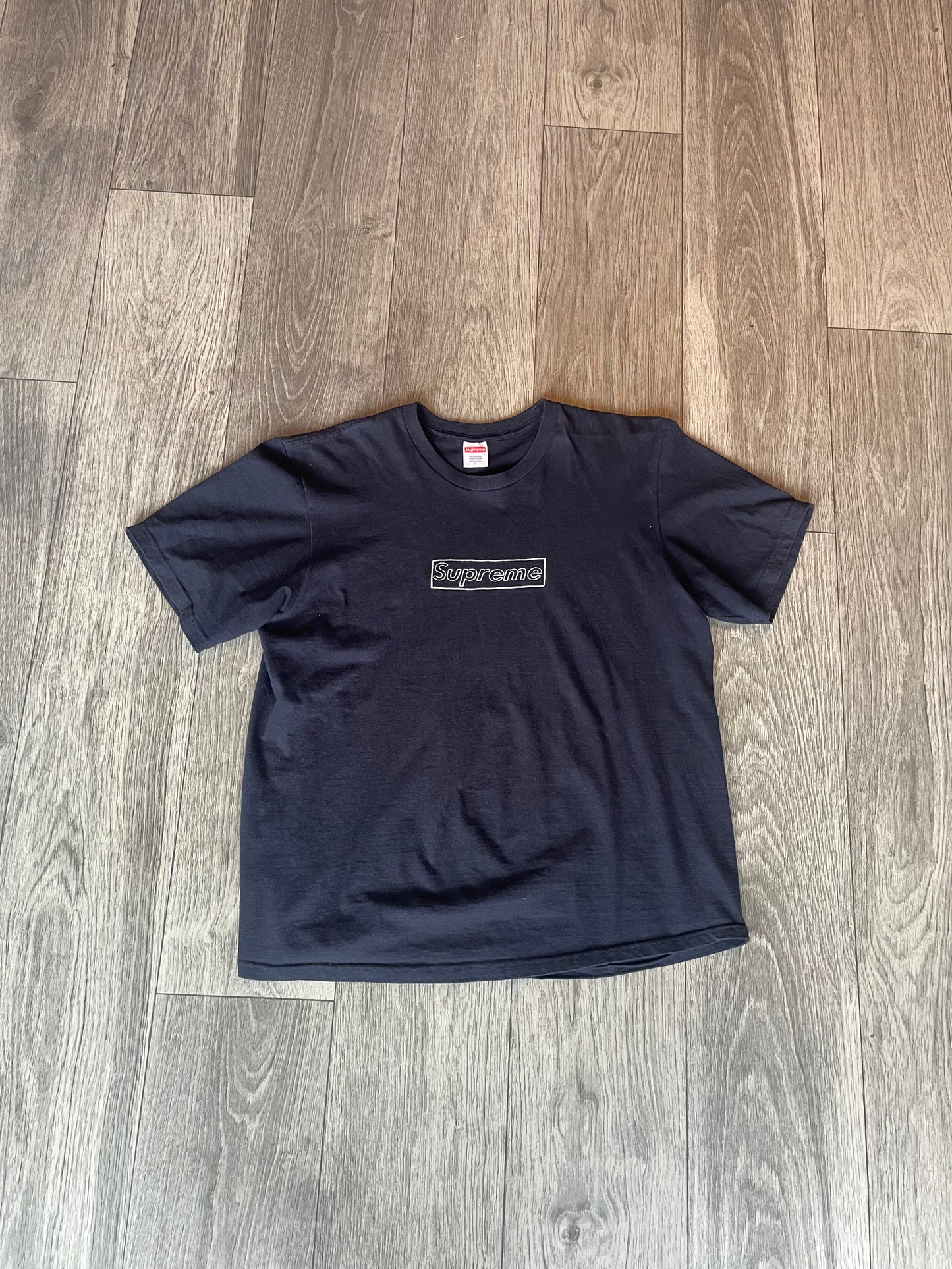 Supreme x Kaws Black Box Logo Size Large