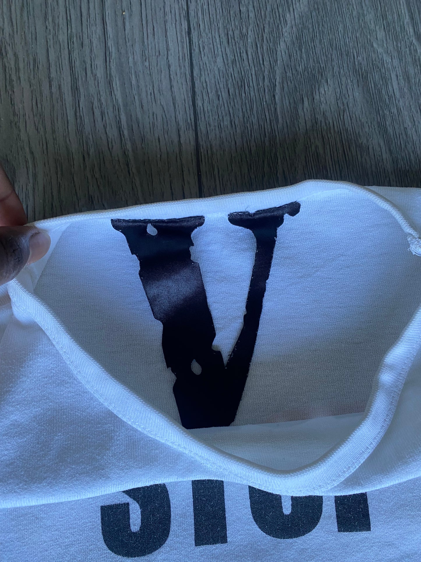 Size L - VLONE 'No Cap’ T-Shirt White/Orange
