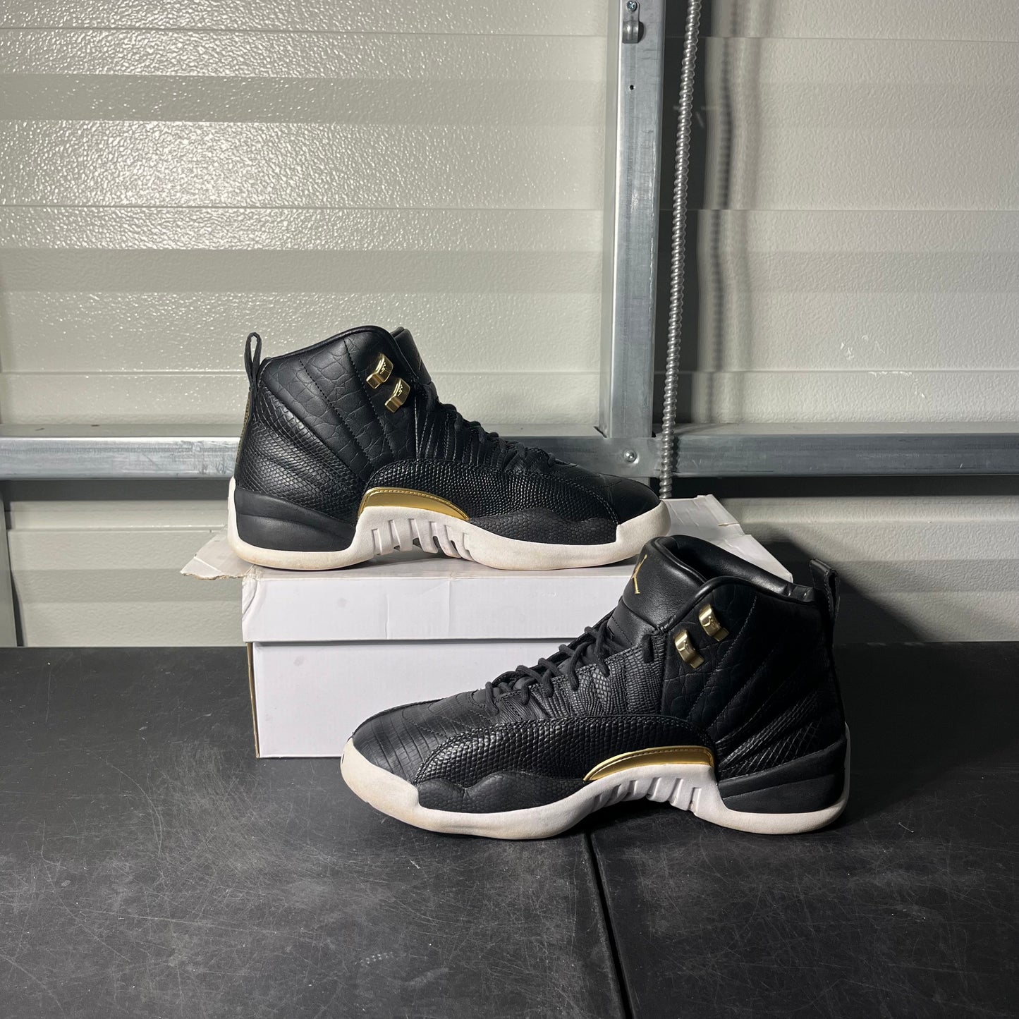 Size 12W - AJ 12 Metallic Gold