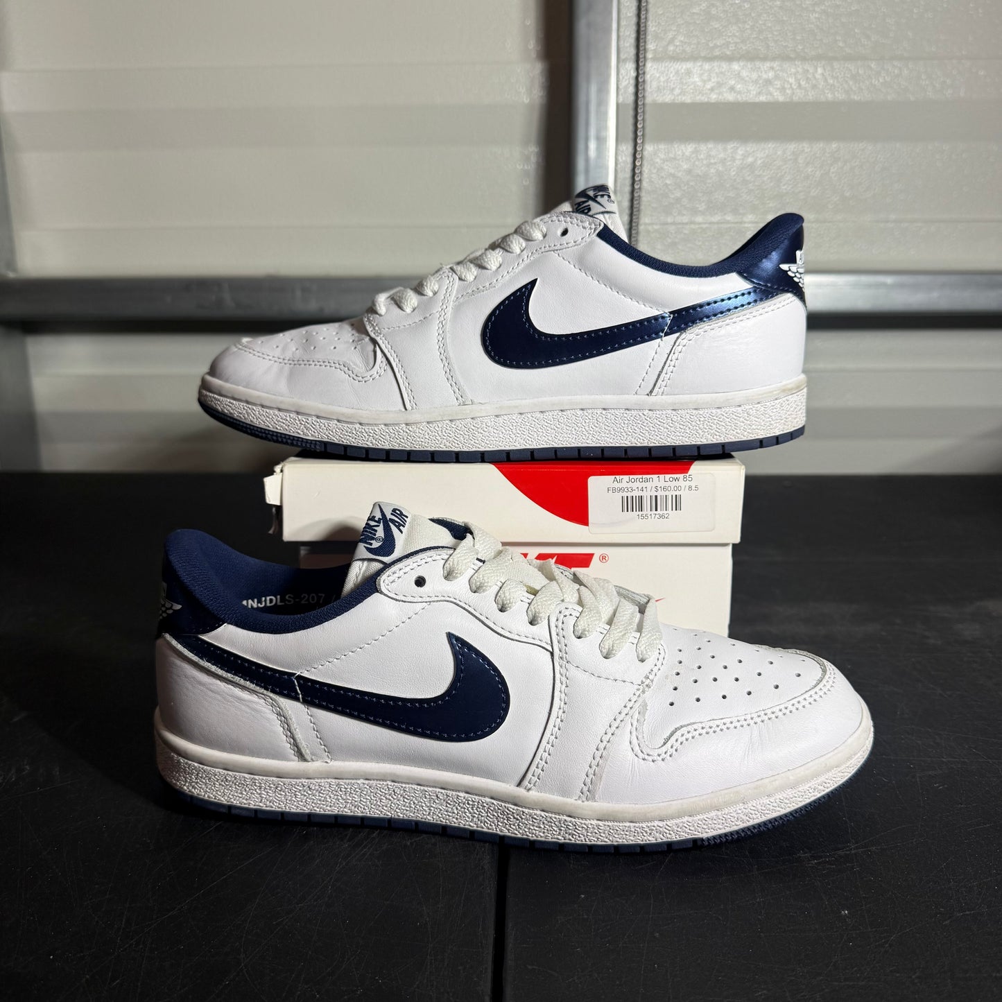 Size 8.5 - AJ 1 Low Metallic Blue