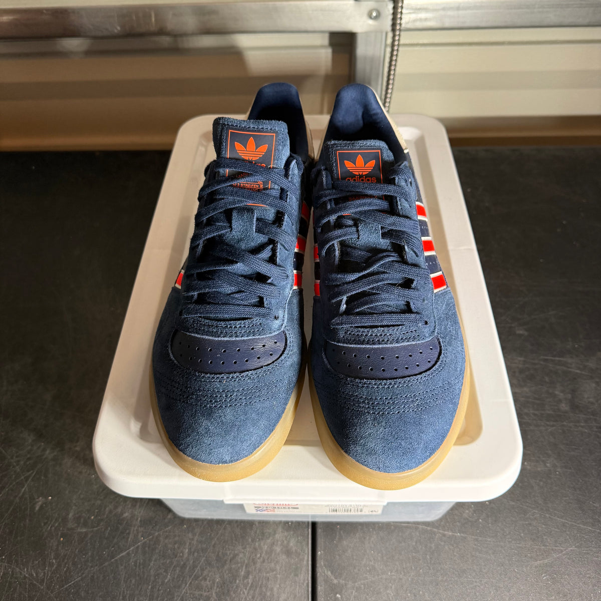 Size 12 - adidas Handball Top RM Night Indigo Solar Red