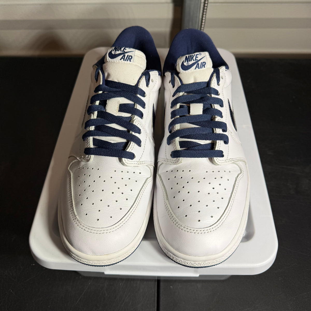 Size 12 - AJ 1 Low Metallic Blue