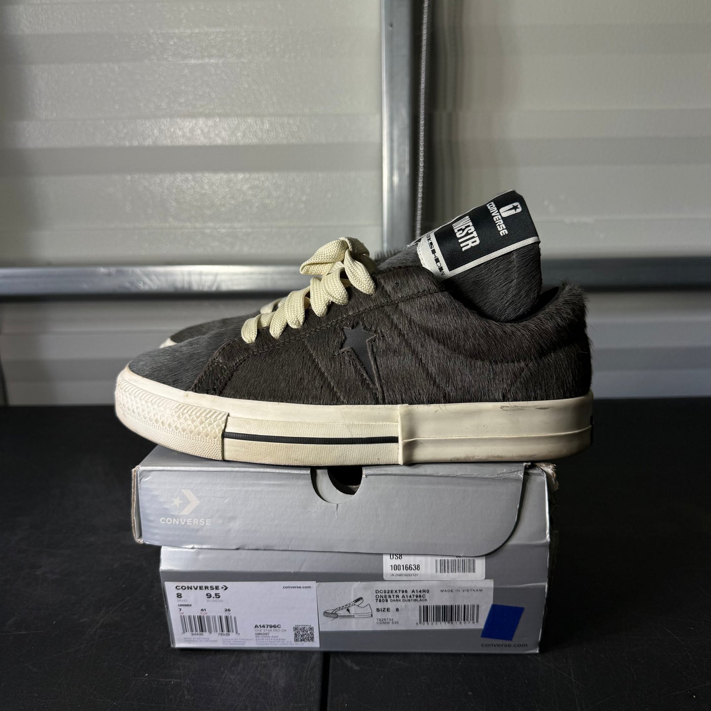 Size 10 - Rick Owens x Converse DRKSHDW Dark Lust