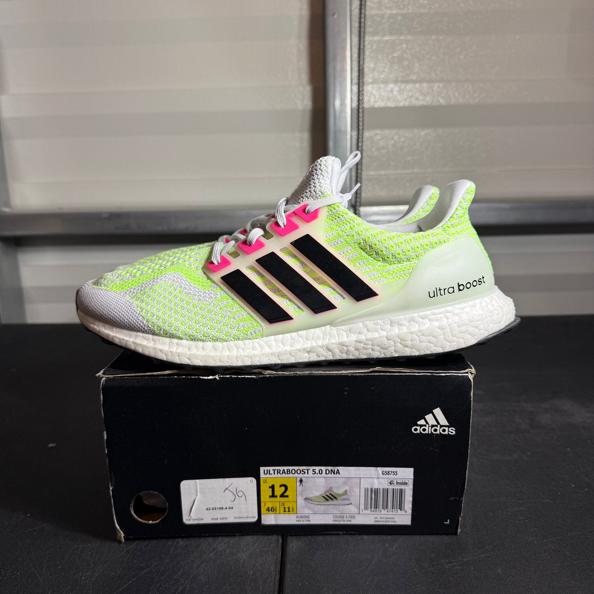Size 12 - adidas UltraBoost 5.0 DNA Dash Grey Signal Green