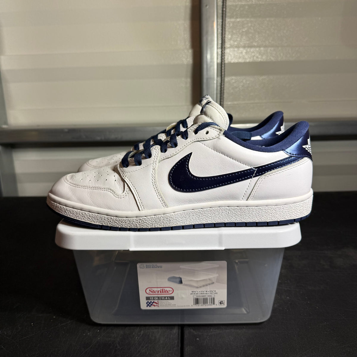 Size 12 - AJ 1 Low Metallic Blue
