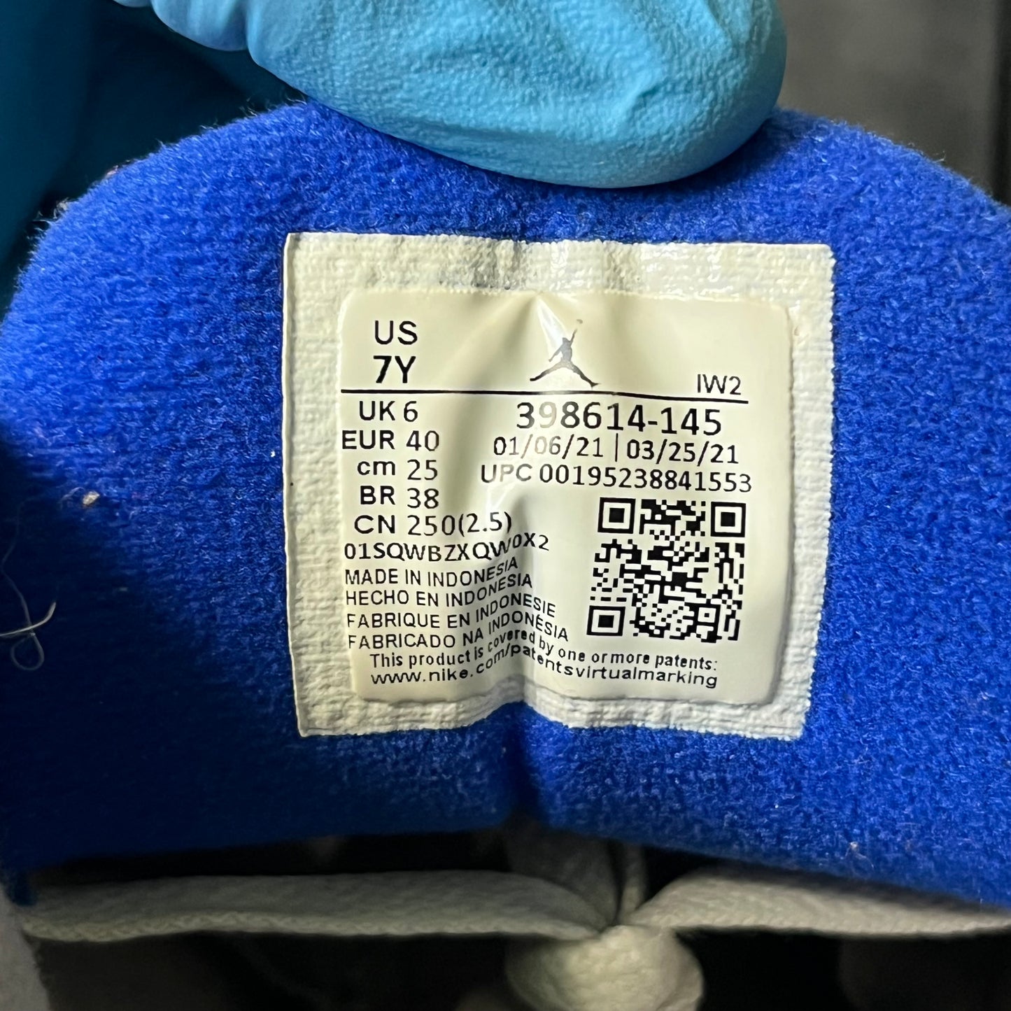 Size 7Y - AJ 3 Racer Blue