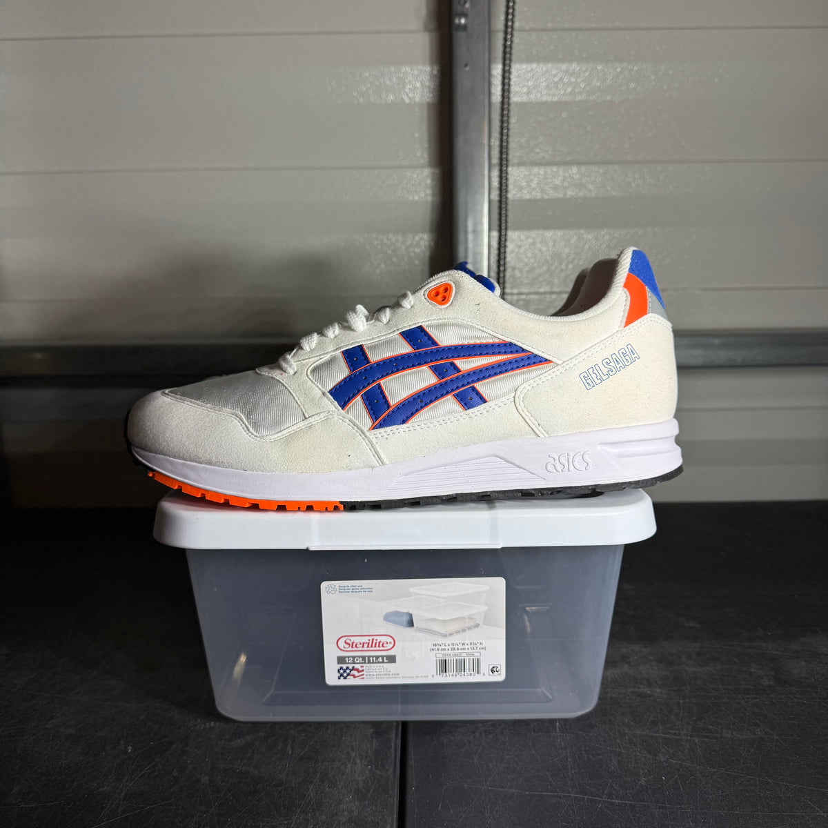 Size 12 - ASICS Gel Saga White Blue