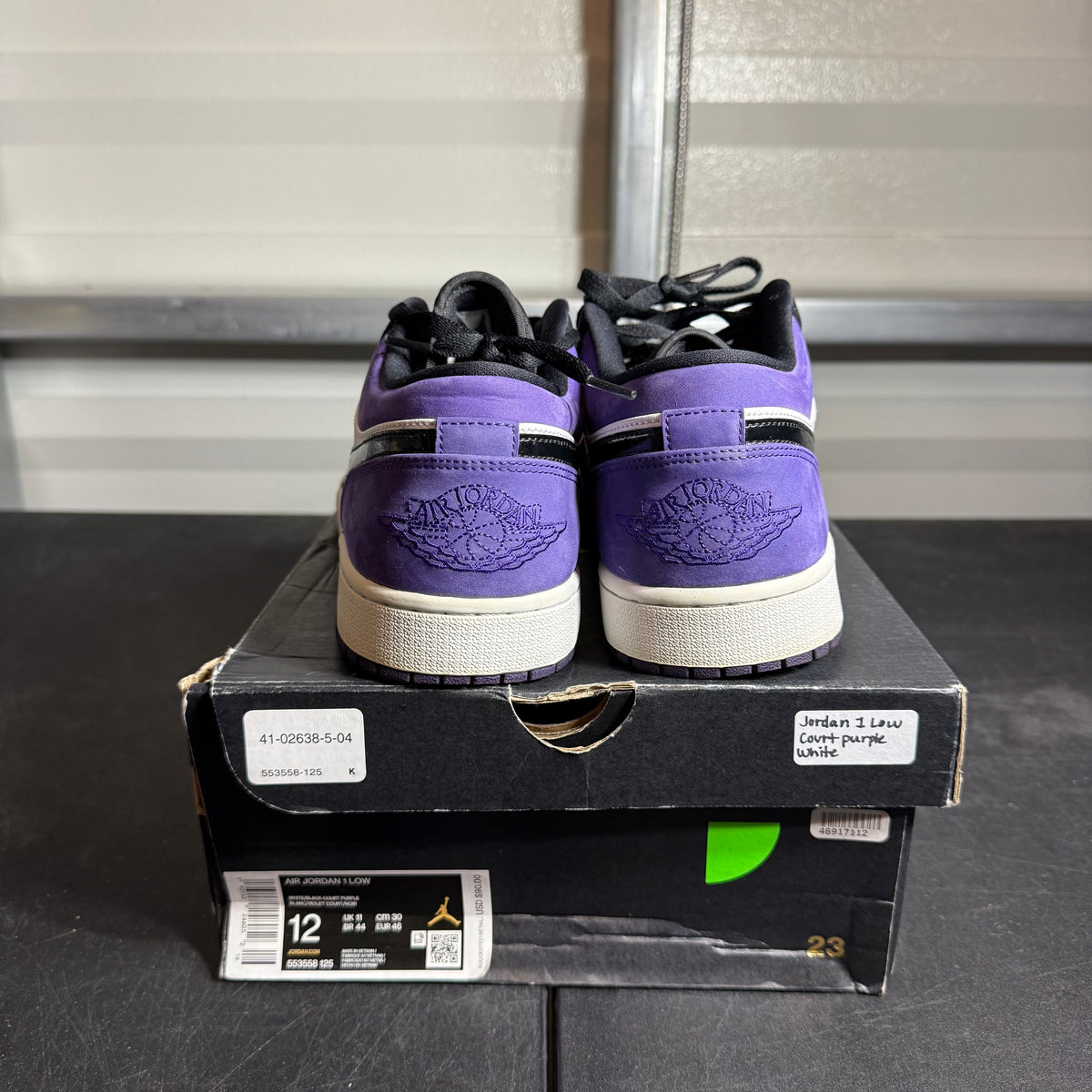 Size 12 - AJ 1 Low Court Purple
