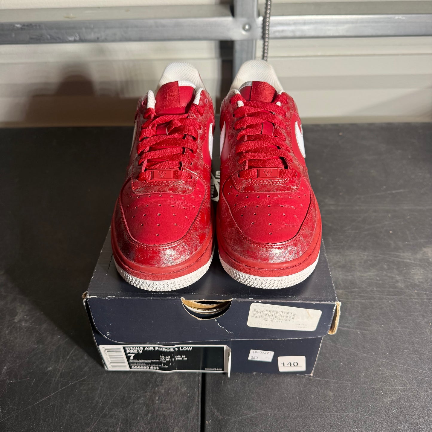 Size 7W - Air Force 1 Low Pre-Valentines