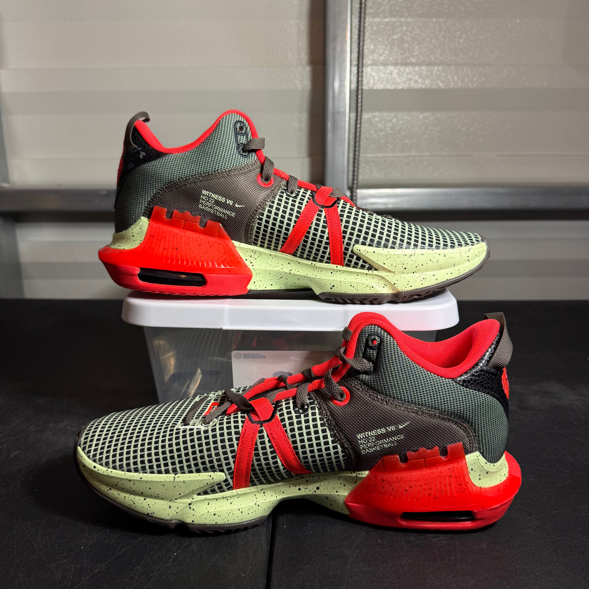 Size 12 - LeBron Witness 7 Bright Crimson Alligator