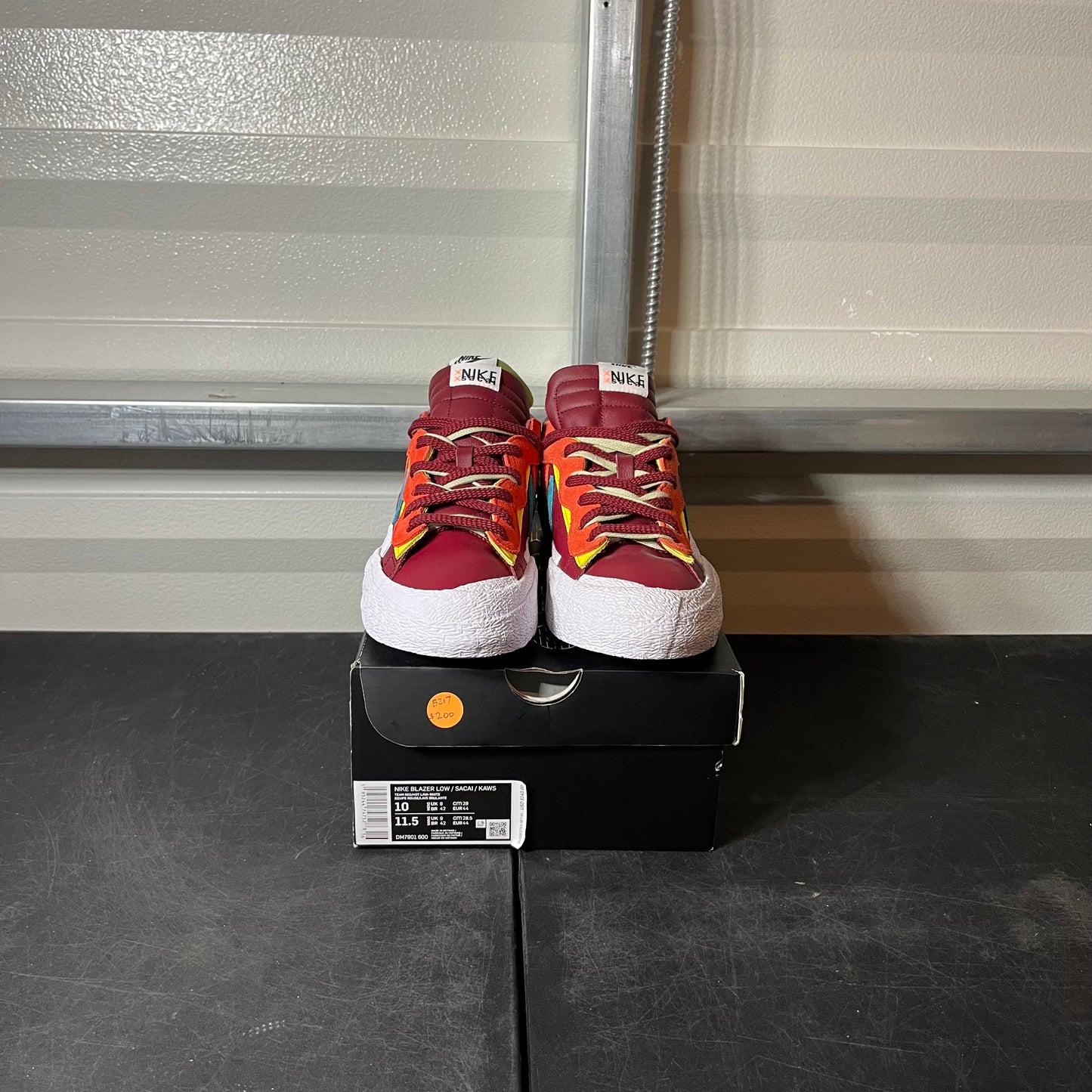 Size 10 - Blazer Low Sacai x Kaws Red