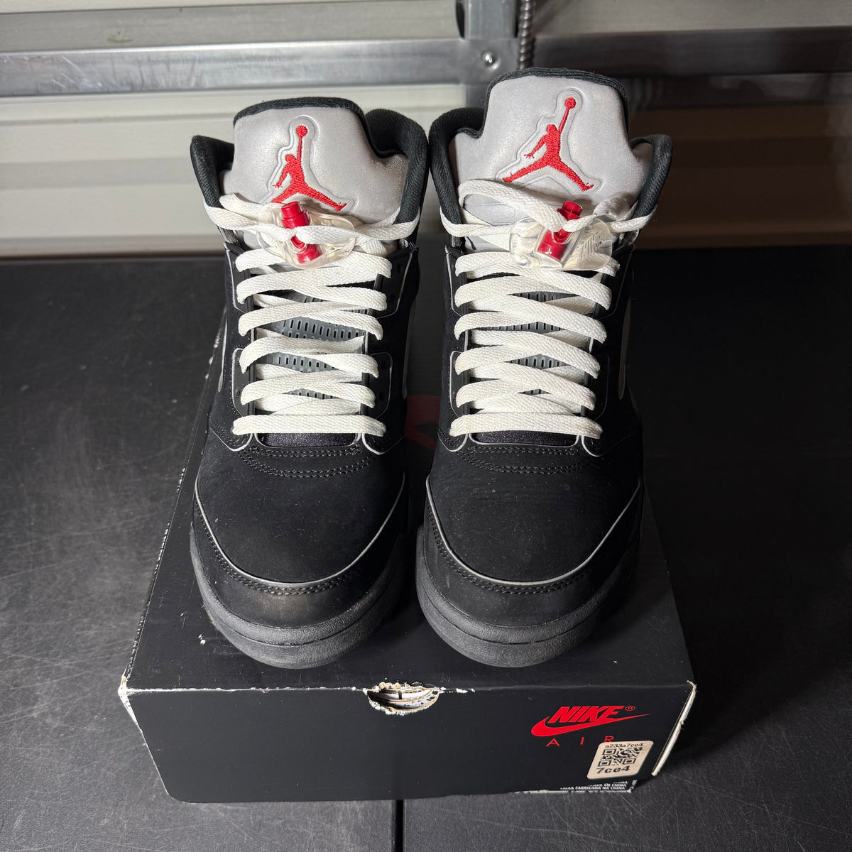 Size 8 - AJ 5 Black Metallic Reimagined