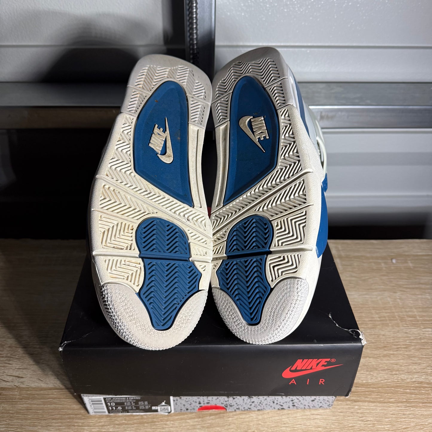 Size 10 - AJ 4 Military Blue