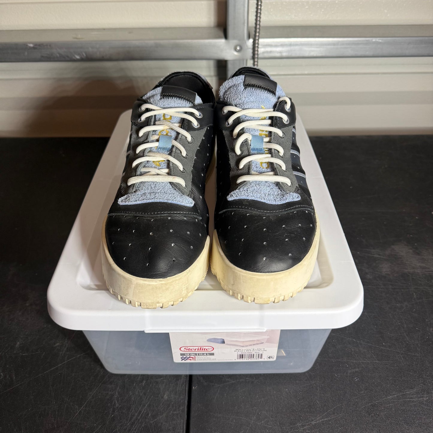 Size 10.5 - adidas Rivalry RM Low Core Black Carbon