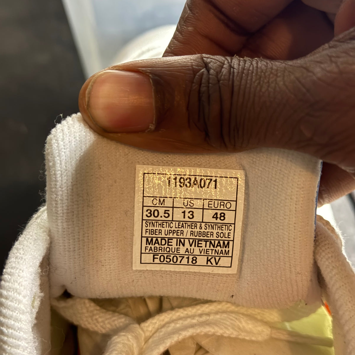 Size 12 - ASICS Gel Saga White Blue